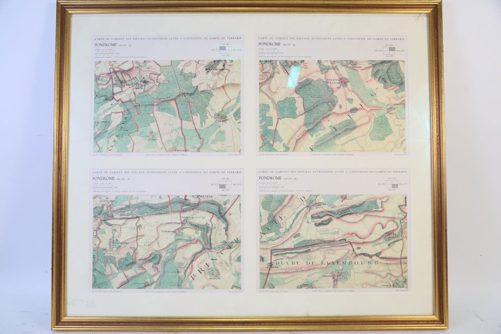 VINTAGE GILT FRAMED AND MATTED MAP (1 of 2)
