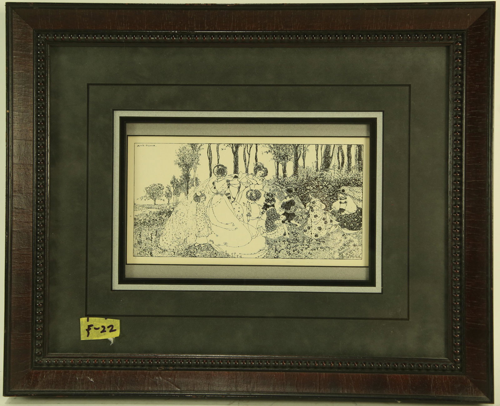 ANNIE FRENCH ENGRAVING: ANNIE FRENCH (SCOTTISH 1872-1965) ENGRAVING. Height: 14 by Width: 17.25