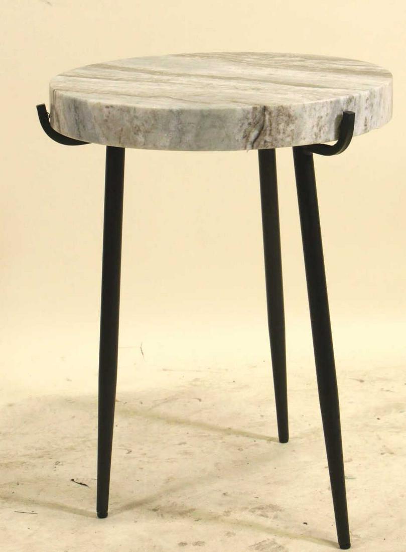 CONTEMPORARY MARBLE TOP COCKTAIL TABLE (1 of 2)