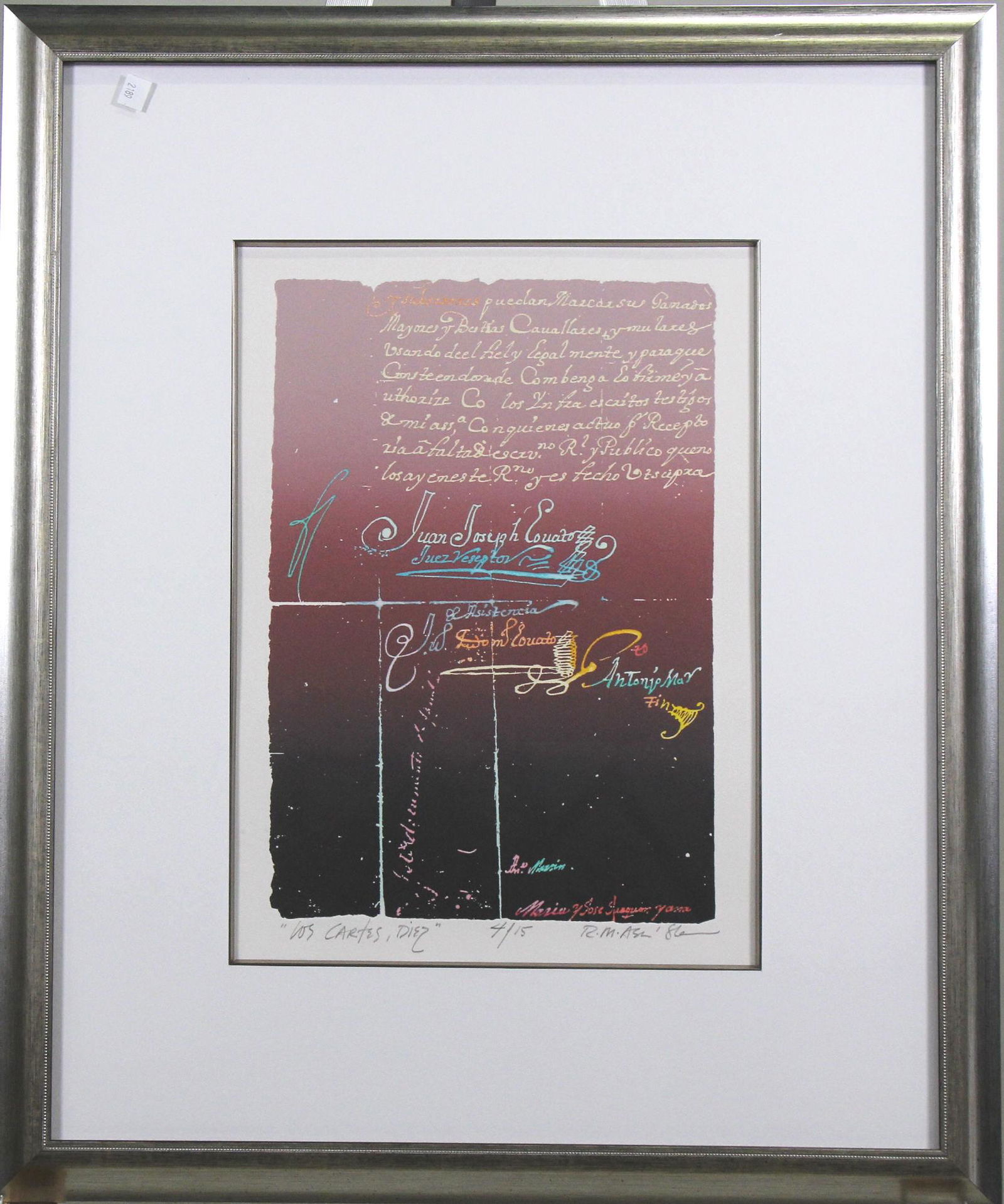 RICHARD ASH "LOS CARTES DIEZ" SIGNED SERIGRAPH (1 of 2)