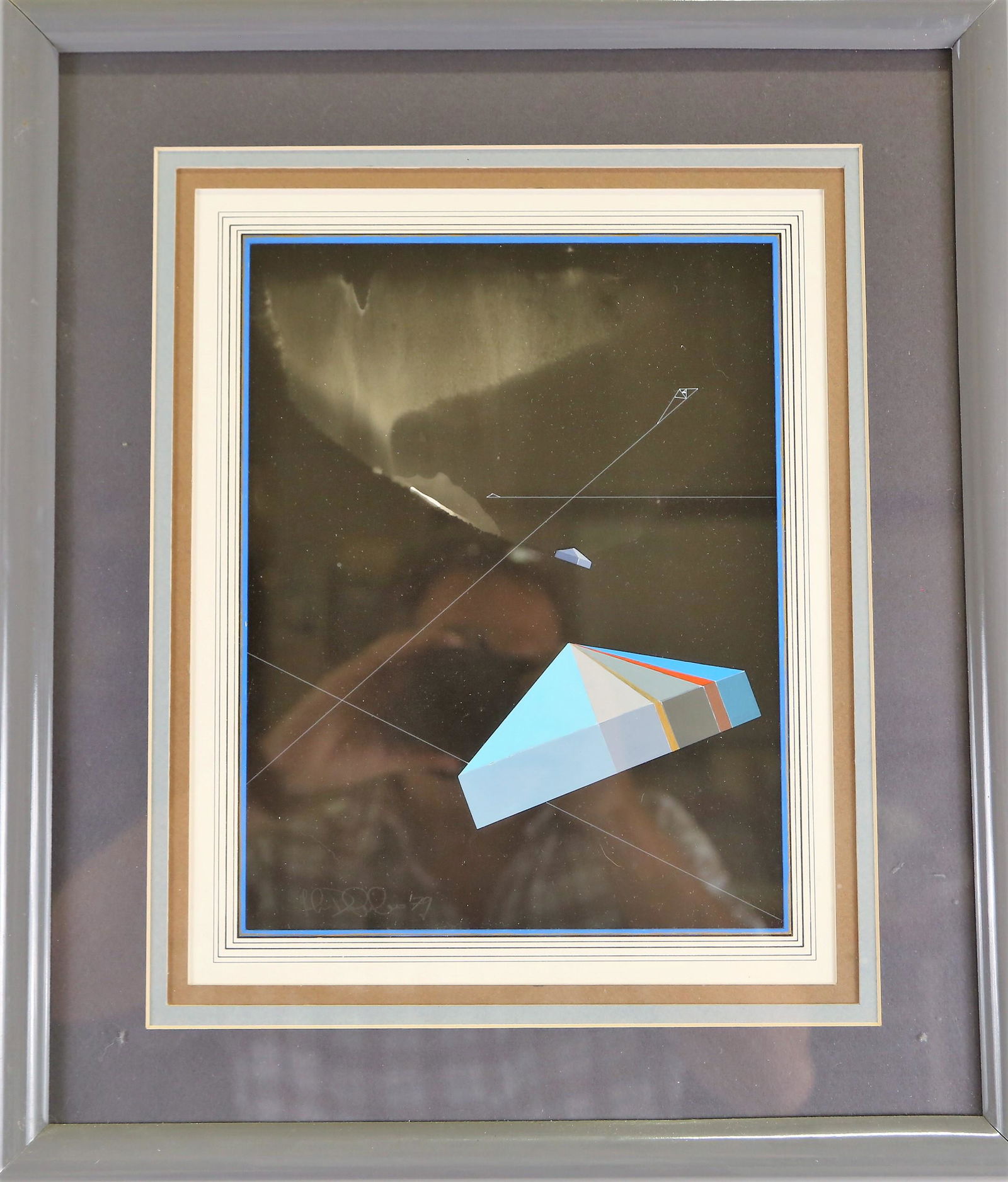 JOHN DELULIO "TRIANGLE SERIES 1979" MIXED MEDIA (1 of 3)