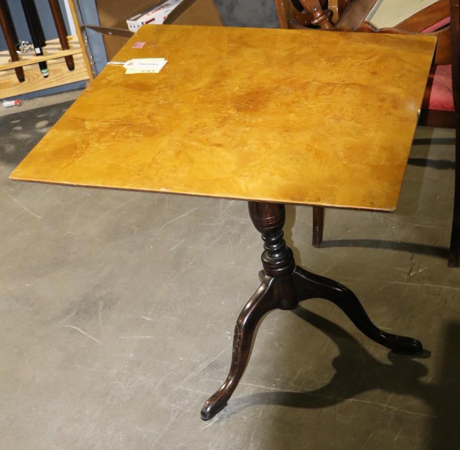 CIRCA 1880 BIRCH TOP PEDESTAL TABLE (1 of 1)