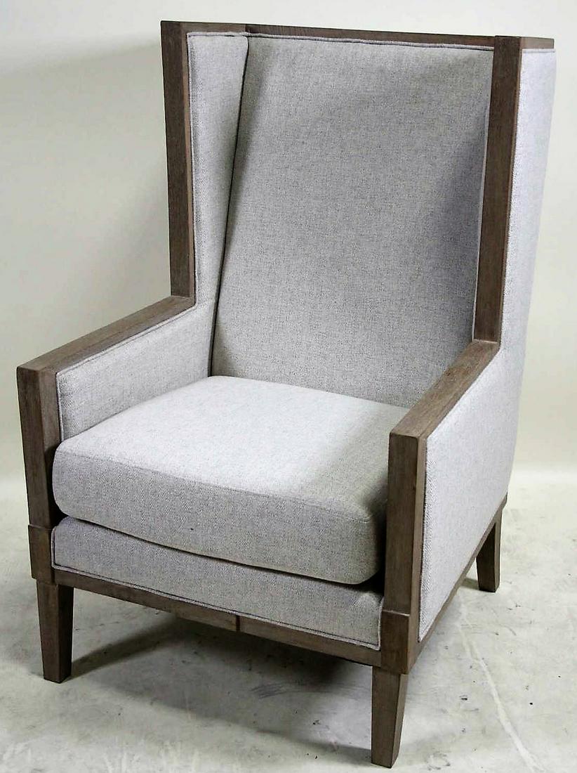 CONTEMPORARY WOOD FRAMED WINGBACK CHAIR (1 of 6)