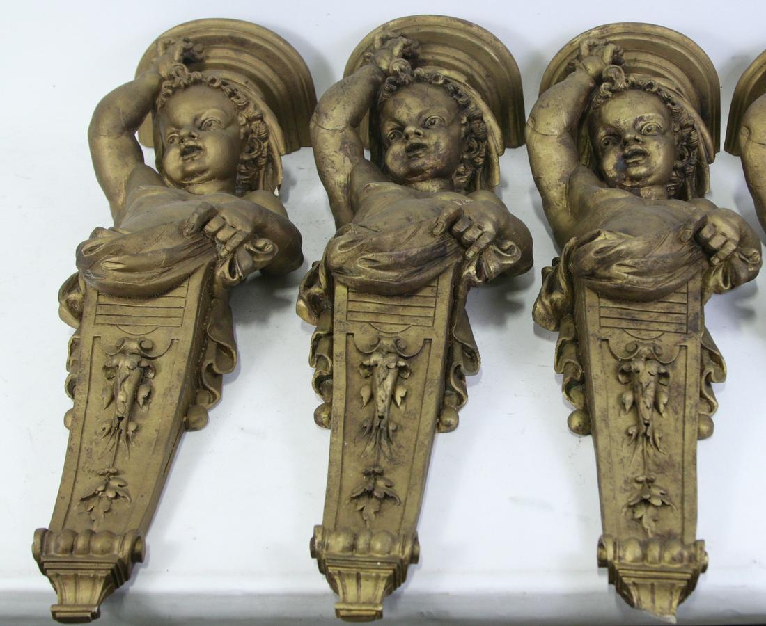 SET OF THREE CAST RESIN CARYATID ARCHITECTURAL ELEMENTS (1 of 5)