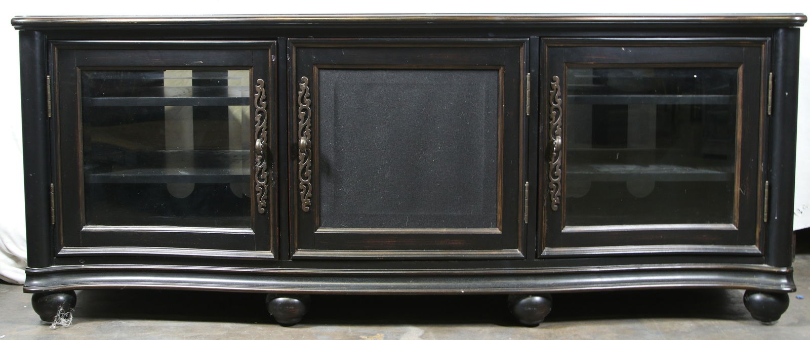 EBONIZED ENTERTAINMENT CONSOLE CABINET (1 of 4)