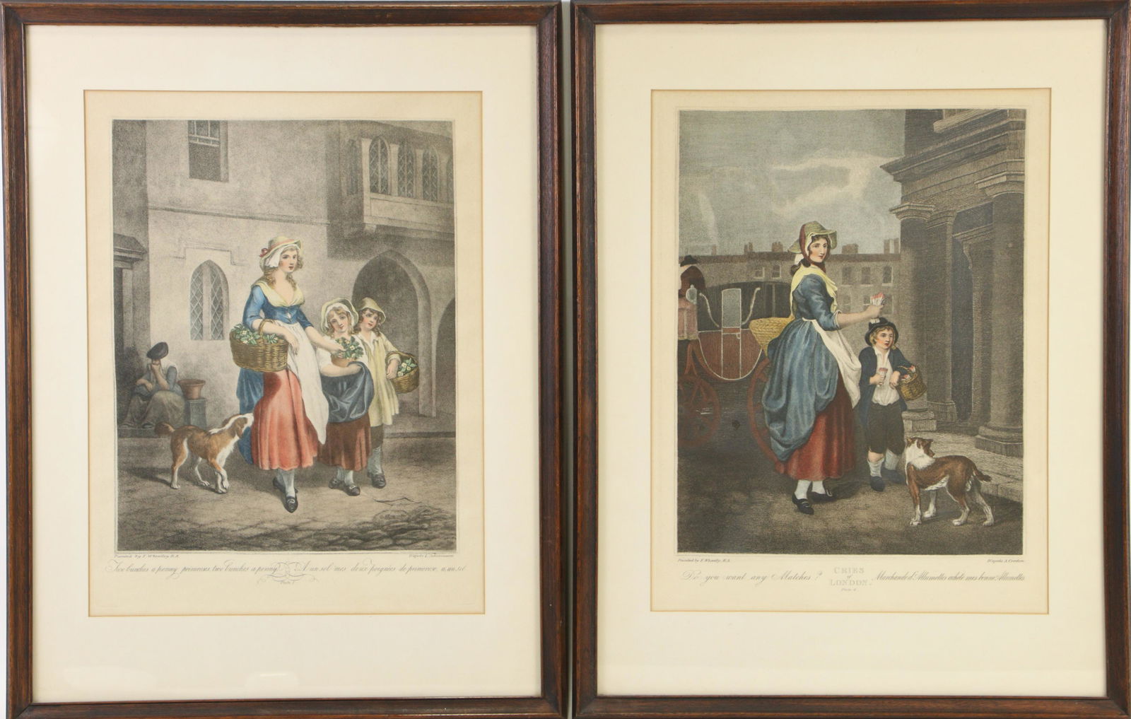 SET OF FRANCIS WHEATLEY CRIES OF LONDON PRINTS: SET OF FRANCIS WHEATLEY CRIES OF LONDON PRINTS. Height: 22 by Width: 17 by Depth: 1