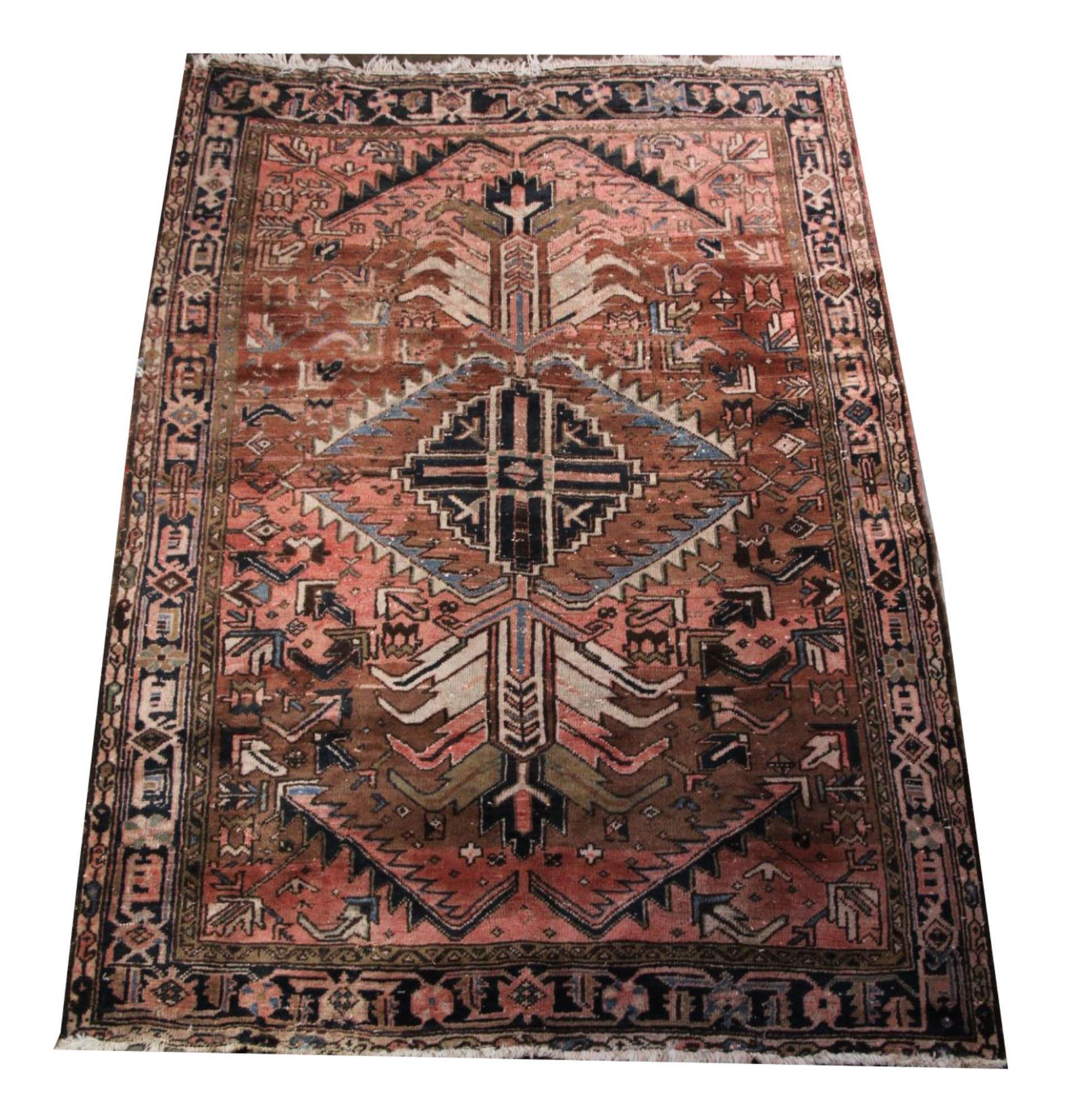 ANTIQUE PERSIAN HAMADAN RUG: ANTIQUE PERSIAN HAMADAN RUG. **SOLD AS-IS. PLEASE REVIEW PHOTOS FOR ANY CONDITION ISSUES.** Height: 87 by Width: 58