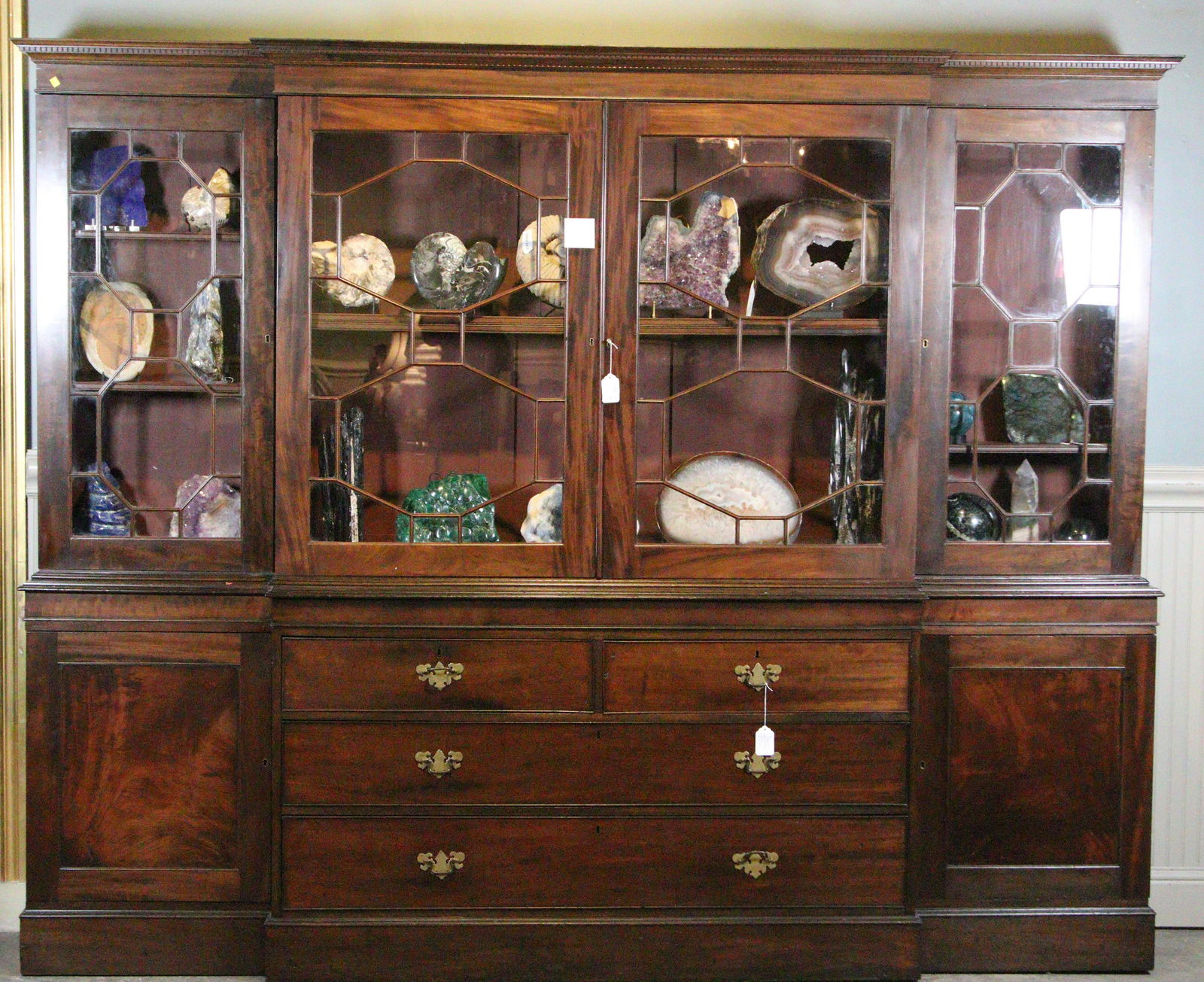 CHIPPENDALE STYLE MAHOGANY BOOKCASE (1 of 4)