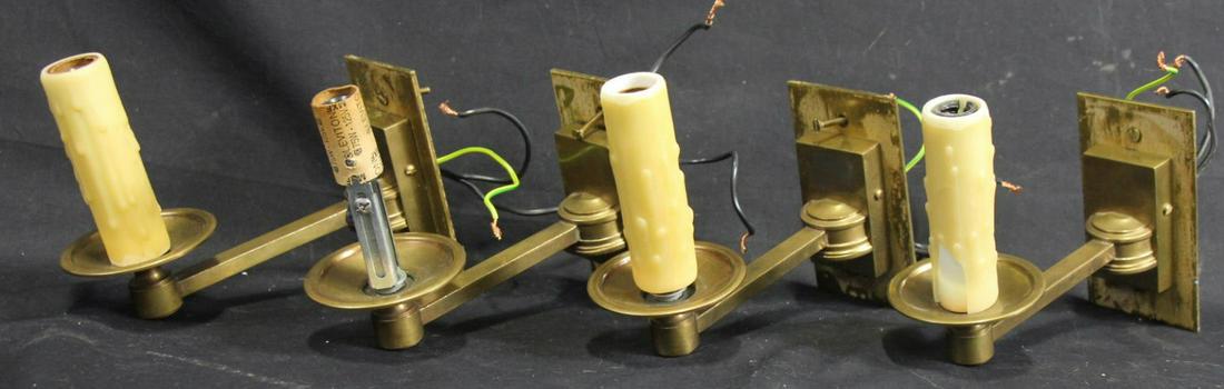 SET OF FOUR SINGLE LIGHT WALL SCONCES (1 of 3)