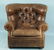61: LEATHER BUTTON-TUFTED WING CHAIR BY RALPH LAUREN - 2