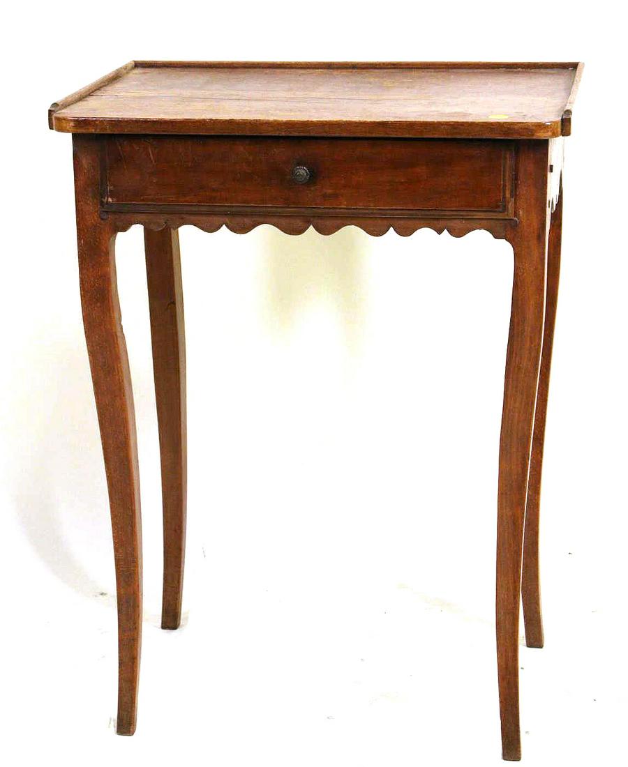 ANTIQUE FRENCH BEDSIDE TABLE.: ANTIQUE FRENCH BEDSIDE TABLE. Height: 27 in. by Width: 20.5 in. by Depth: 13.5 IN.