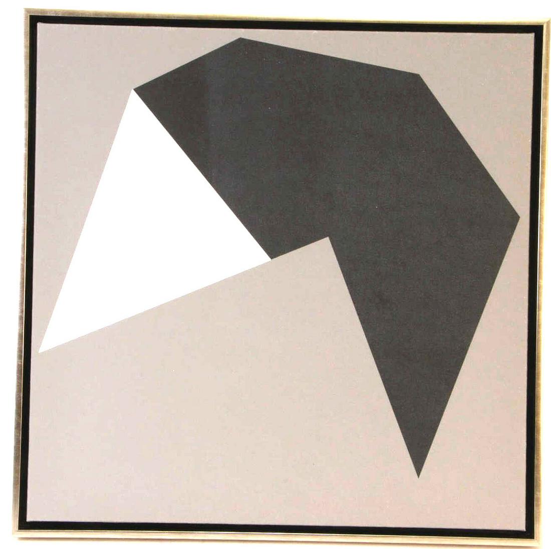 BLACK WHITE AND GRAY ABSTRACT ACRYLIC ON CANVAS (1 of 2)