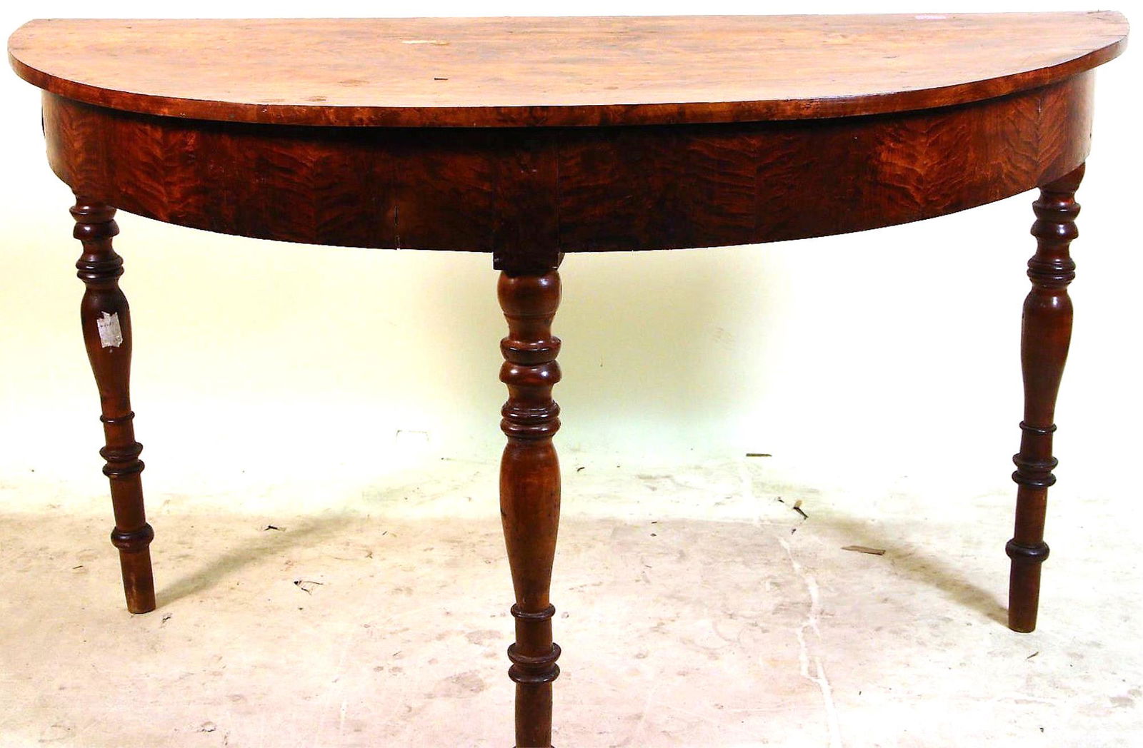 PAIR OF CIRCA 1850's DEMILUNE TABLES (1 of 3)