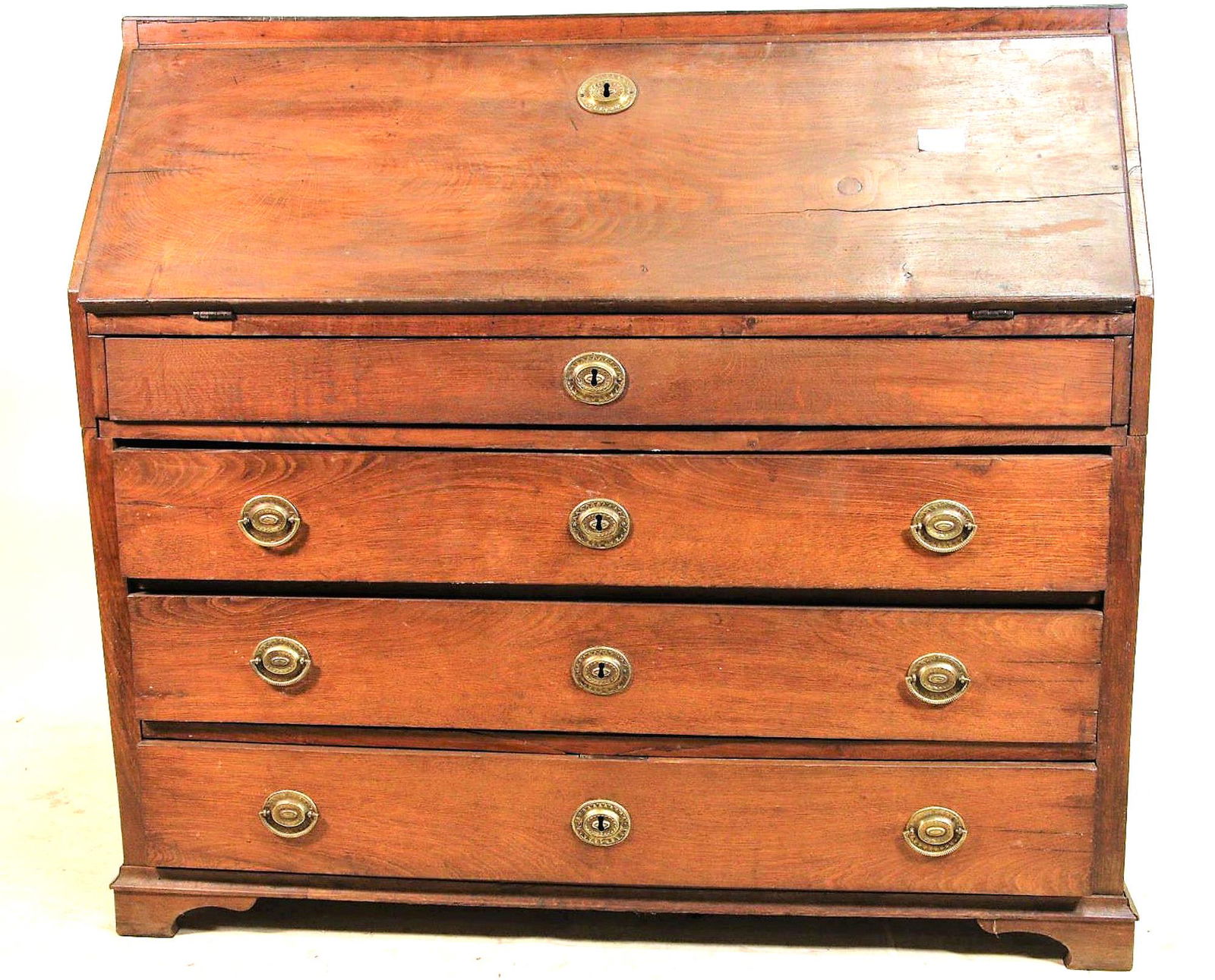 ANTIQUE DANISH SLANT FRONT SECRETARY (1 of 5)