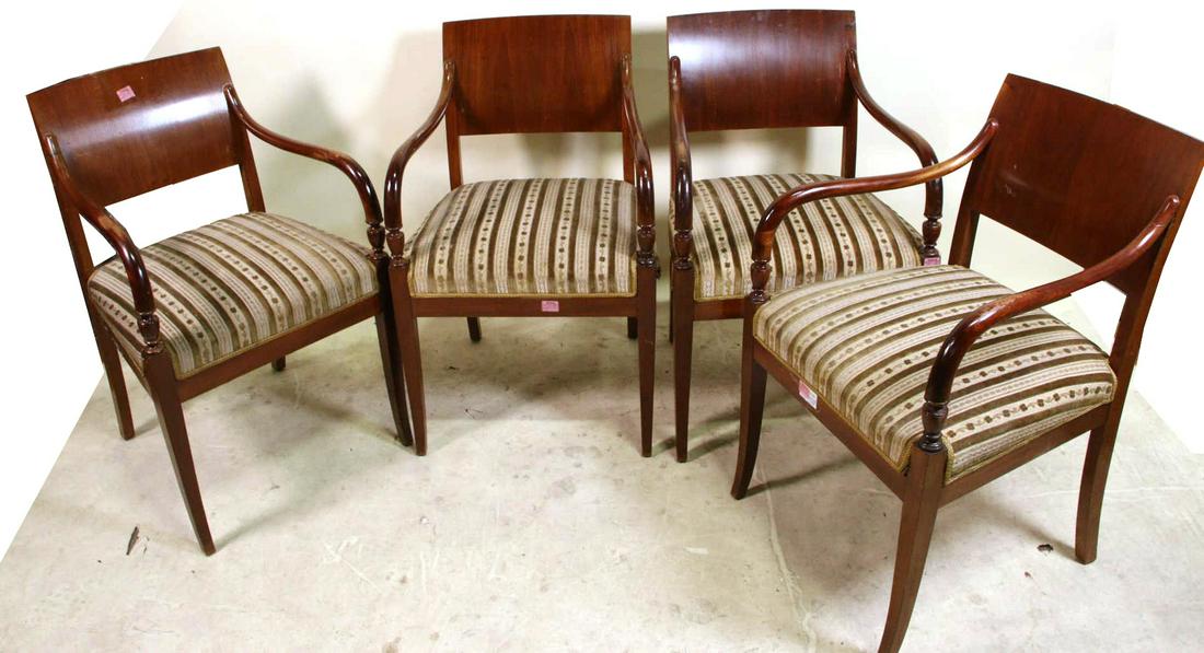 SET OF SIX VINTAGE MAHOGANY DINING CHAIRS (1 of 6)