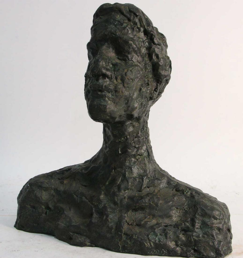 HEAD & SHOULDER BRONZE SCULPTURE (1 of 3)