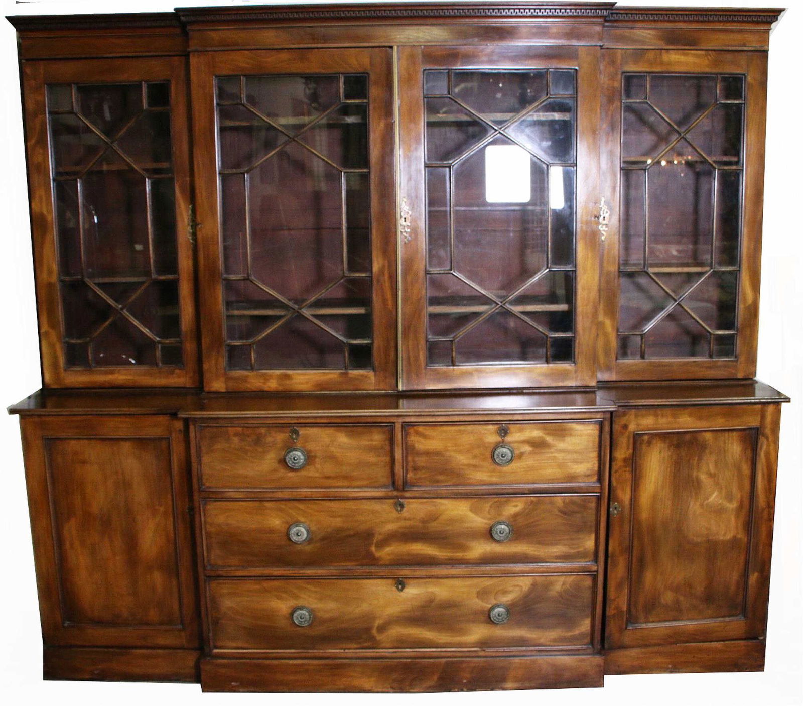 ANTIQUE GEORGIAN STYLE MAHOGANY BOOKCASE (1 of 5)