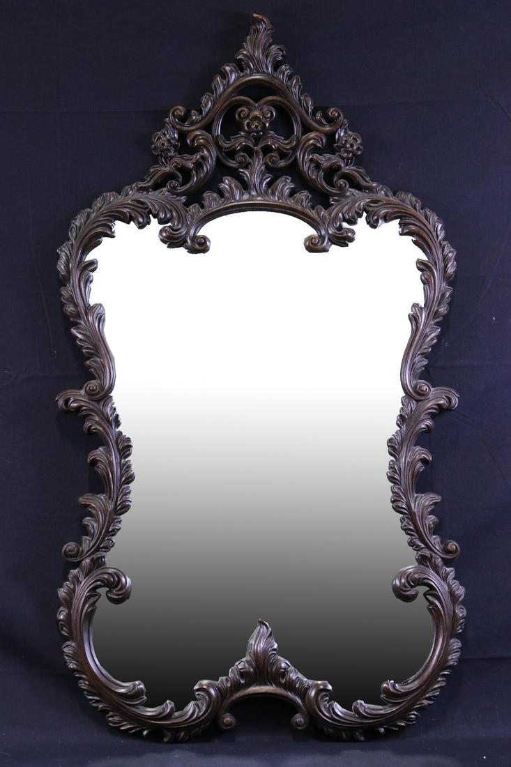 BAROQUE STYLE CAST RESIN FRAMED MIRROR (1 of 6)