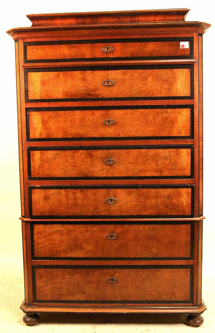 ANTIQUE BIEDERMEIER MAHOGANY CHIFFONIERE (1 of 4)