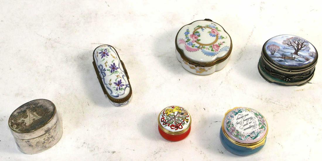 MIXED LOT OF SIX SNUFF BOXES (1 of 9)
