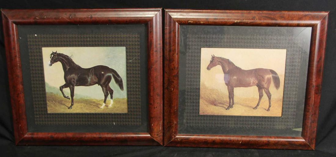 TWO FRAMED & MATTED HORSE PRINTS (1 of 3)