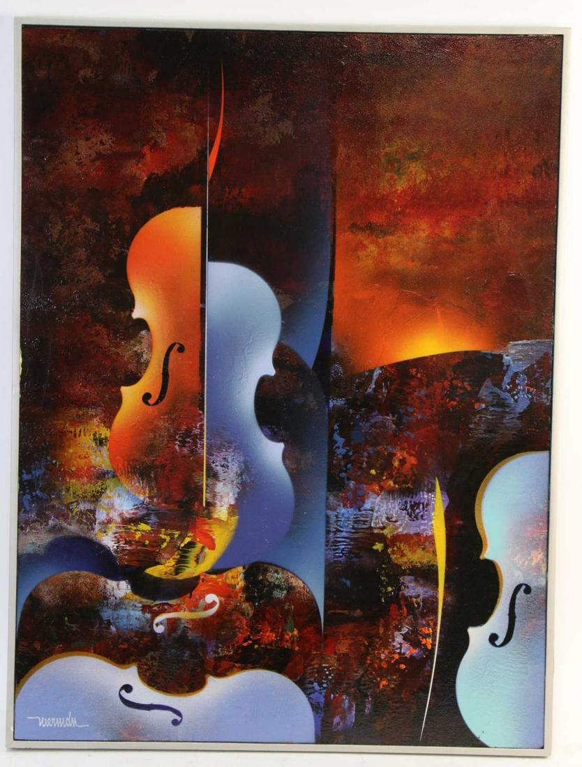 LEONARDO NIERMAN "SYMPHONY DREAM" ACRYLIC ON PANEL (1 of 6)