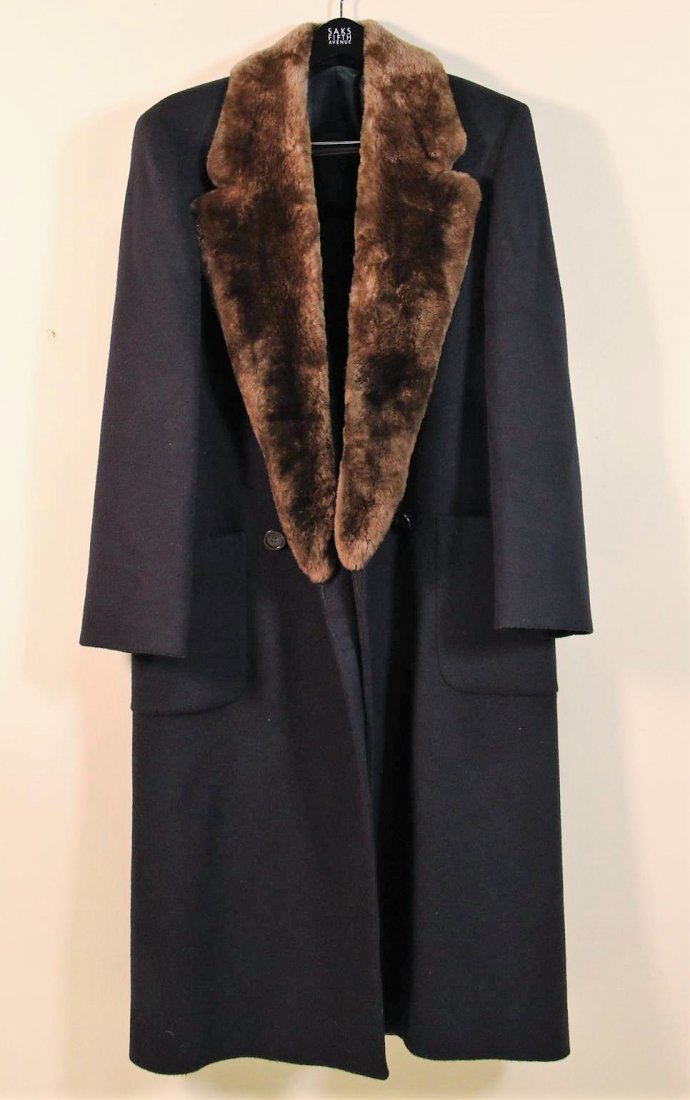 MEN'S NEIMAN MARCUS CASHMERE COAT W/BEAVER COLLAR (1 of 3)