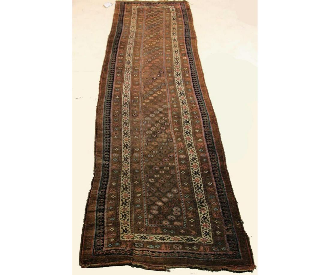 SARAB RUNNER: SARAB RUNNER. HAS A BIG RIP (SOLD AS IS) (18578) Height: 11 ft. 10 in. by Width: 3 ft. 5 in.