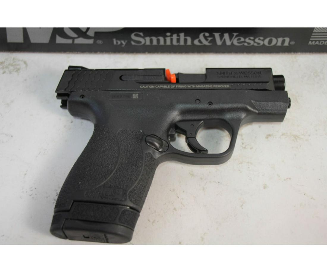 SMITH & WESSON M&P9 SHIELD 9MM PISTOL (NEW): SMITH & WESSON M&P9 SHIELD 9MM PISTOL CALIBER: 9MM; SERIAL NUMBER: JFK0790; NEW FIREARM - INCLUDES CASE, ONE MAG, PAPERWORK(L1884)