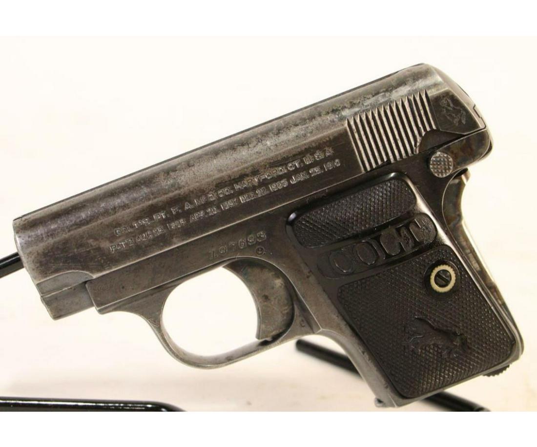 1919 COLT M1908 VEST .25ACP PISTOL (USED): USED 1919 COLT M1908 VEST .25ACP PISTOLCALIBER: .25ACP;SERIAL NUMBER: 197693;USED FIREARM(L2046)