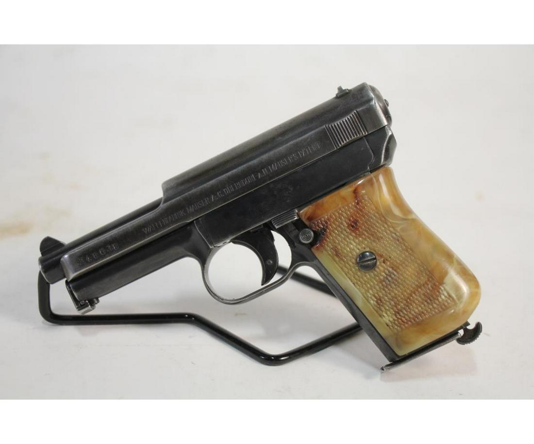 1923 MAUSER MODEL 1914 7.65MM PISTOL (USED): USED 1923 MAUSER MODEL 1914 7.65MM PISTOL - NUMBERS MATCHING WITH ORIGINAL HOLSTERCALIBER: 7.65MM;SERIAL NUMBER: 248628;USED FIREARM - INCLUDES ONE MAG & HOLSTER(L1989)
