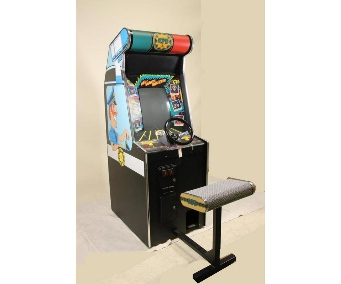 VINTAGE A.P.B. ALL POINTS BULLETIN ARCADE GAME: VINTAGE A.P.B. ALL POINTS BULLETIN ARCADE GAME. Height: 72 in. by Width: 26 in. by Depth: 57 in.