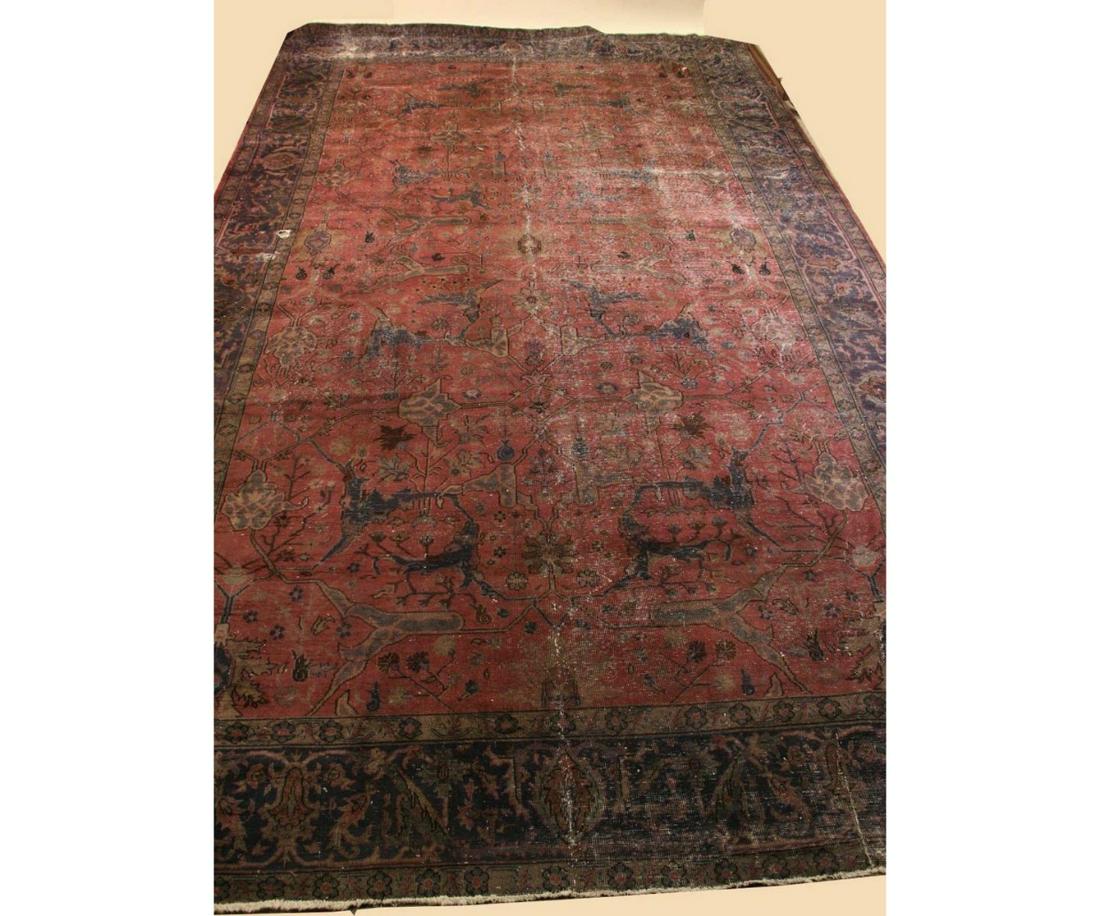 ANTIQUE TURKISH SPRATA RUG: ANTIQUE TURKISH SPRATA RUG HAS A FEW HOLES (SOLD AS IS) (18645) Height: 17 ft. 8 in. by Width: 8 ft. 2 in.