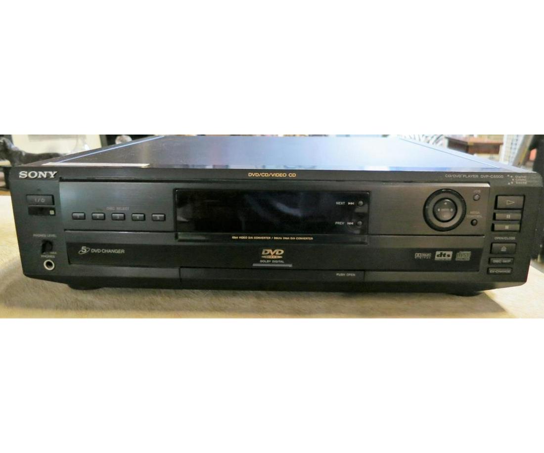 SONY DVP-C650D FIVE DISC DVD-CD CHANGER: SONY DVP-C650D FIVE DISC-EX-CHANGE DVD-CD CHANGER. **HAS BEEN TESTED, IN WORKING CONDITION, SOLD AS-IS** Height: 5 in. by Width: 17 in. by Depth: 16 in.
