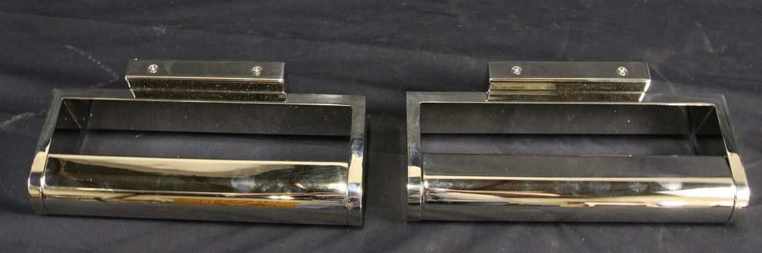 PAIR OF NICKEL PLATED SCONCES BY VISUAL COMFORT (1 of 5)