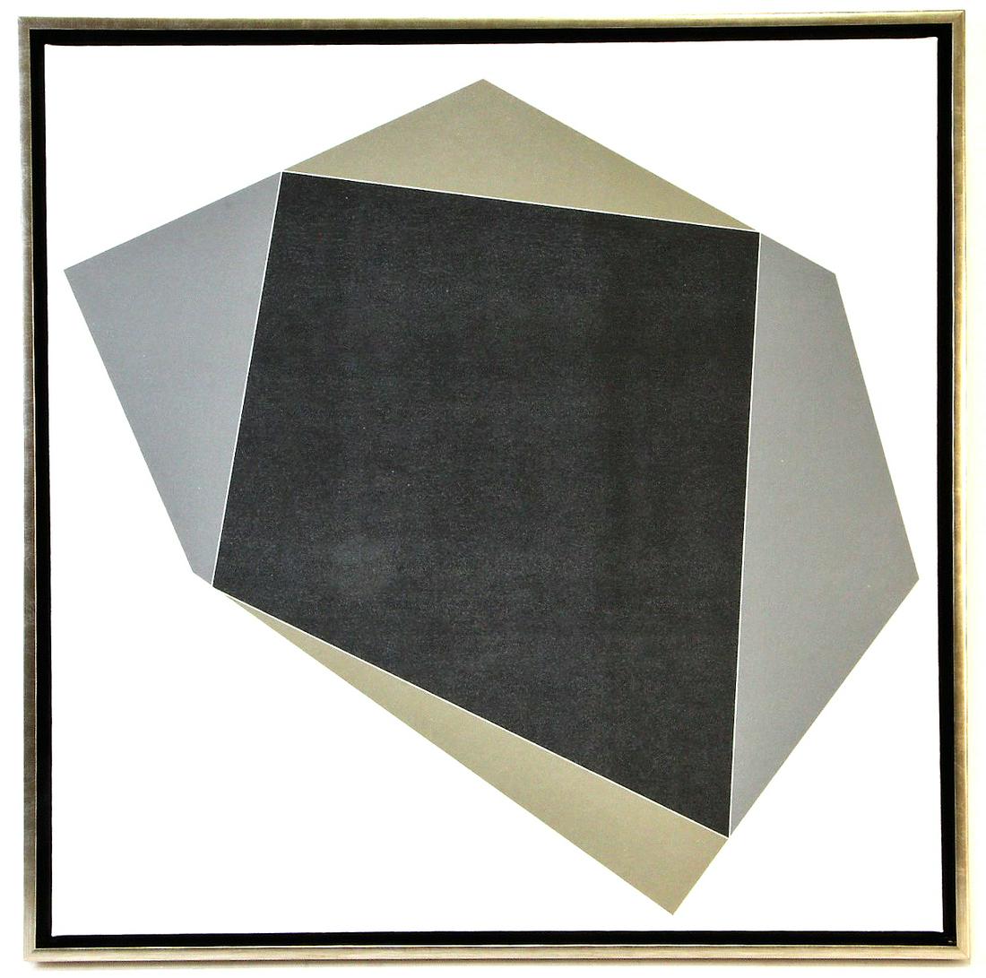 GRAY & BLACK ABSTRACT ACRYLIC ON CANVAS (1 of 2)