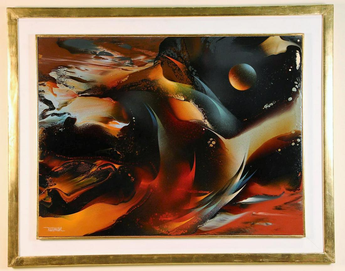 LEONARDO NIERMAN "GENESIS" ACRYLIC ON MASONITE (1 of 3)