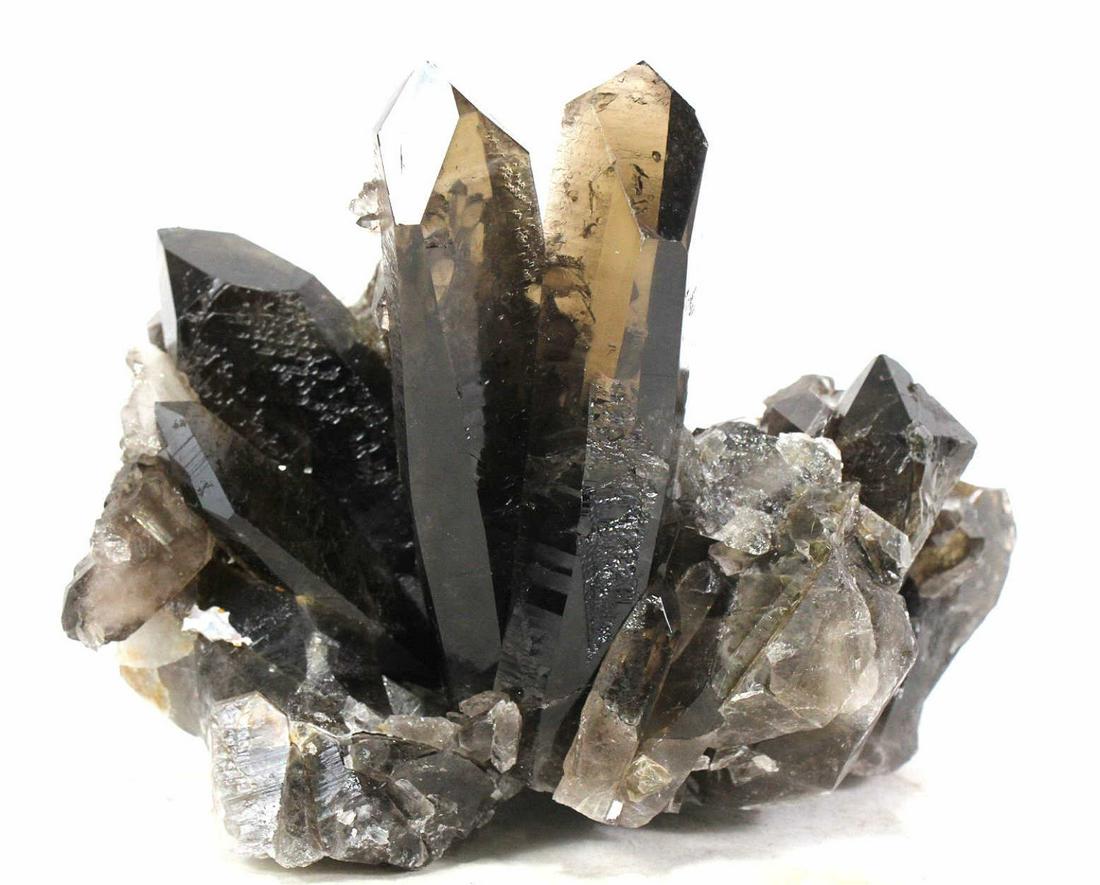 HEAT-TREATED SMOKY QUARTZ CLUSTER (1 of 4)