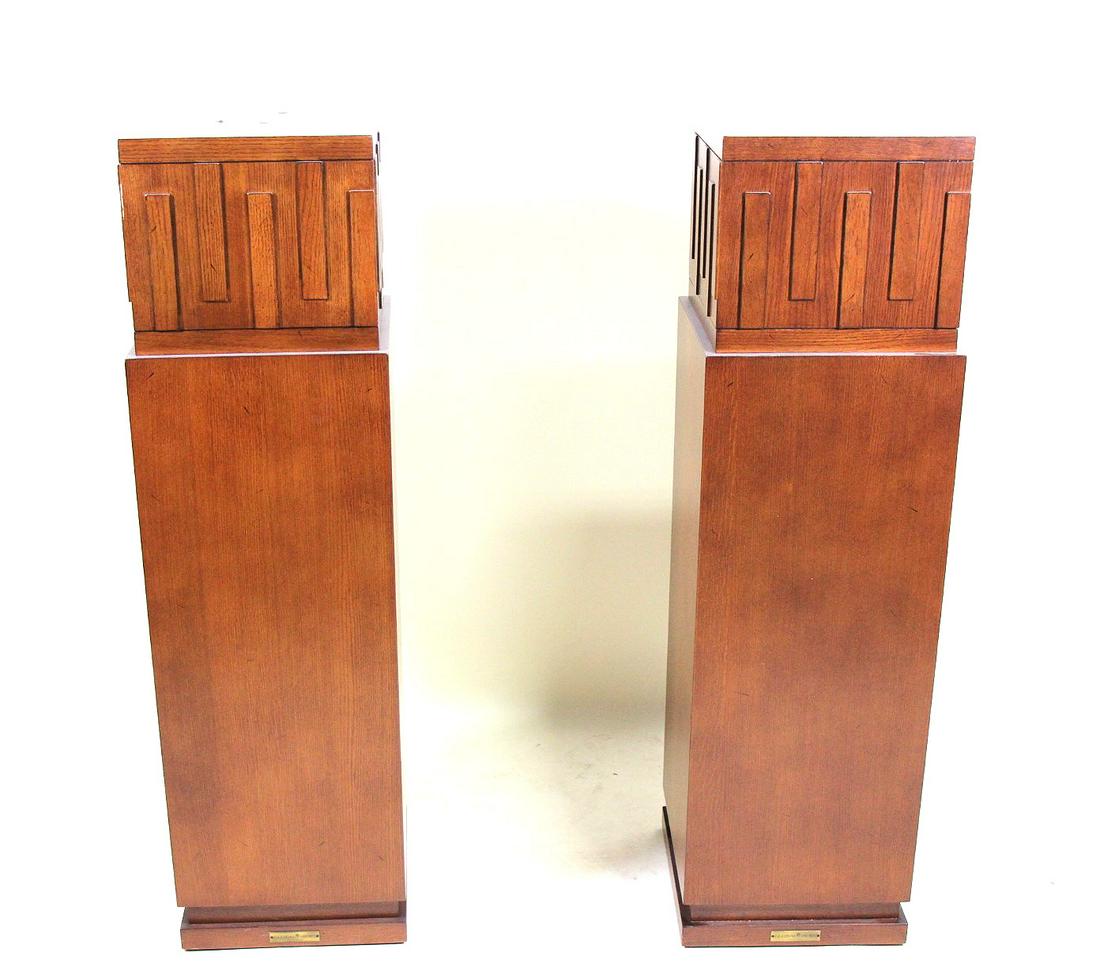 PAIR OF ART DECO STYLE WOODEN PEDESTALS (1 of 9)