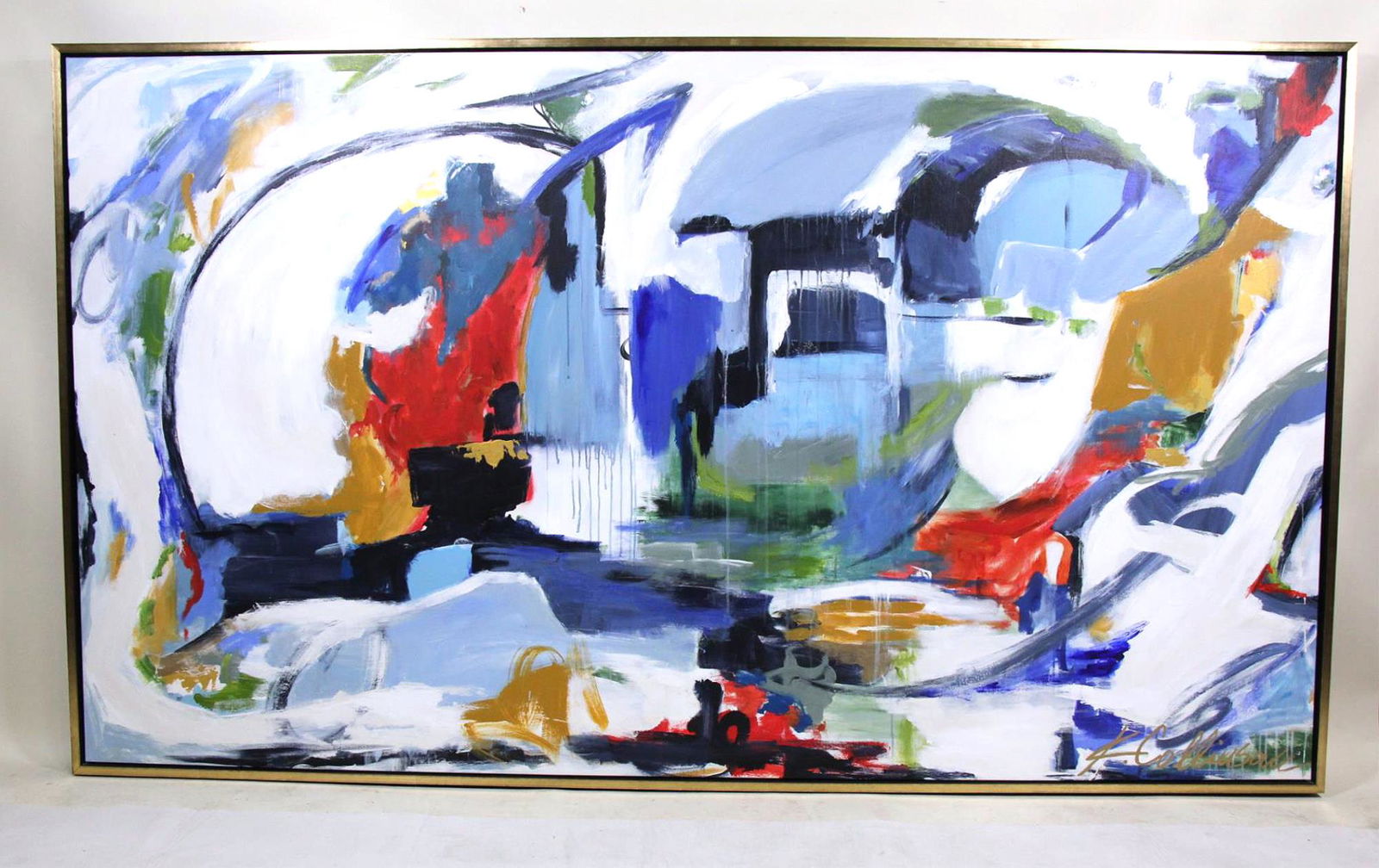 KIM COLLINSON ABSTRACT ACRYLIC ON CANVAS PAINTING (1 of 6)