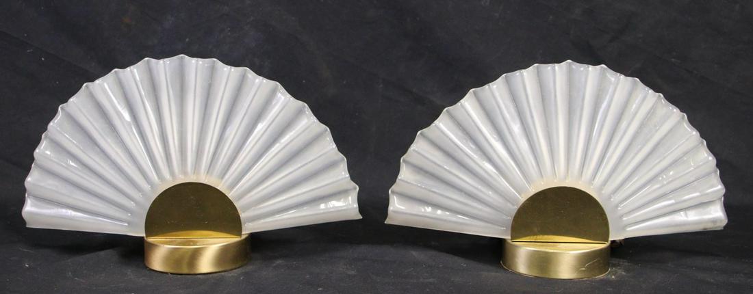 PAIR OF CIRCA 1950's MURANO SHELL LAMPS (1 of 2)