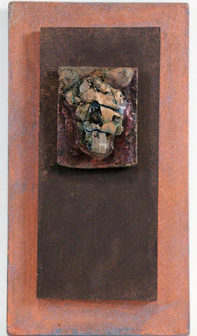 DAVID ADICKES ABSTRACT MIXED MEDIA ON PANEL: DAVID ADICKES ABSTRACT MIXED MEDIA ON PANEL. Height: 11 & 9 in. by Width: 6 & 4 in.