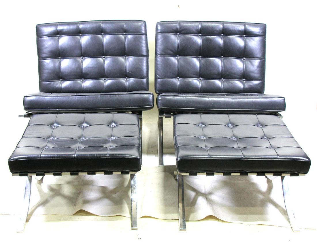 PAIR OF CONTEMPOARY BARCELONA BY KNOLL CHAIRS (1 of 12)