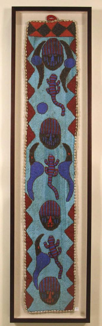 FRAMED & MOUNTED AFRICAN BEADED ART (1 of 3)