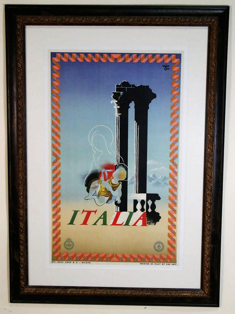 CIRCA 1935 ITALIA TRAVEL POSTER (1 of 3)