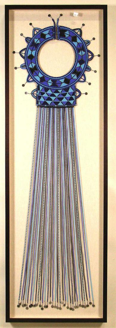 FRAMED & MOUNTED AFRICAN BEADED ART (1 of 4)