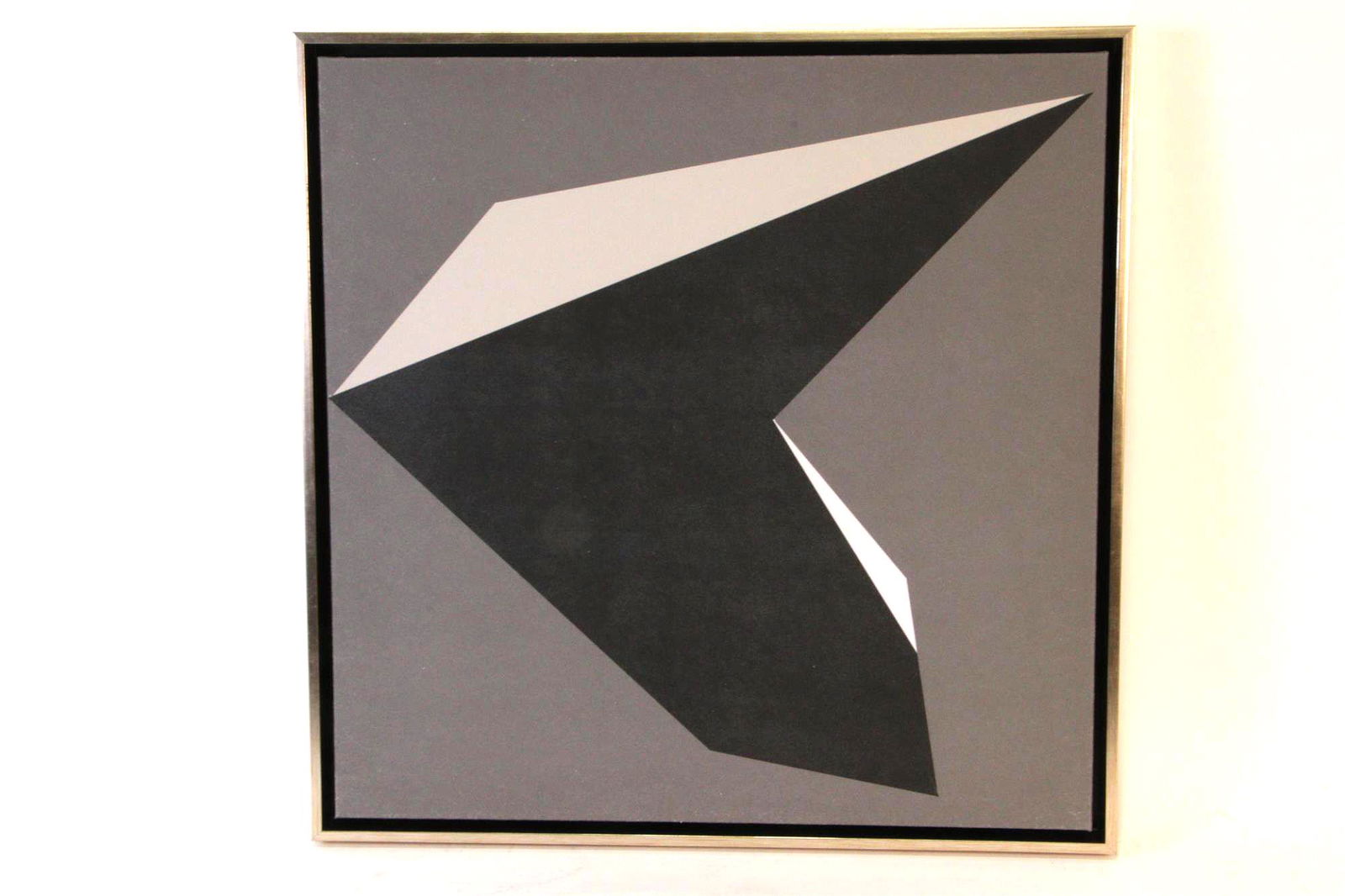 BLACK AND GRAY ABSTRACT ACRYLIC ON CANVAS (1 of 2)