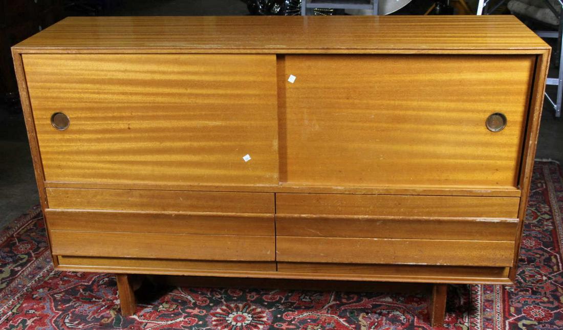 CIRCA 1950's PAUL LASZLO MAHOGANY CREDENZA (1 of 8)