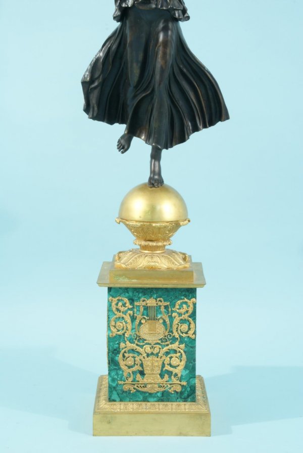 PAIR OF FRENCH EMPIRE STYLE GILT BRONZE CANDELABRA - 6