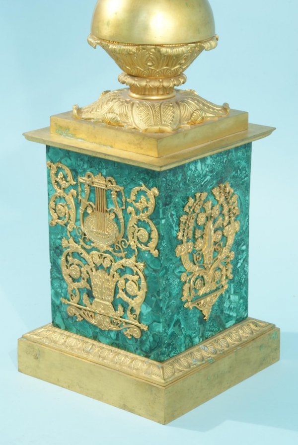 PAIR OF FRENCH EMPIRE STYLE GILT BRONZE CANDELABRA - 8